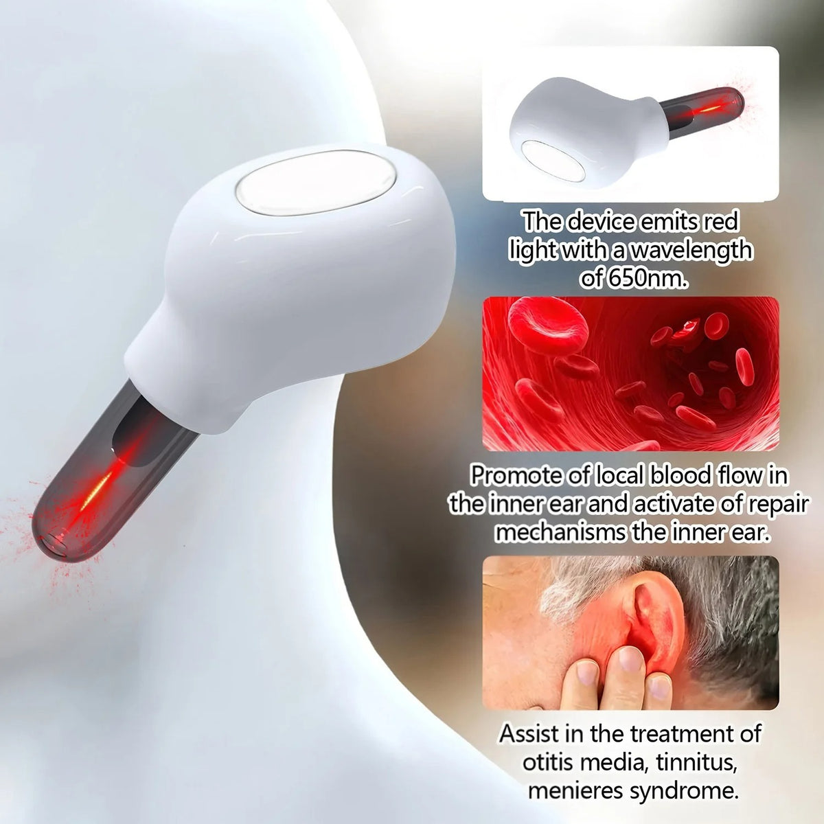 Red Light Auditory Phototherapy Device